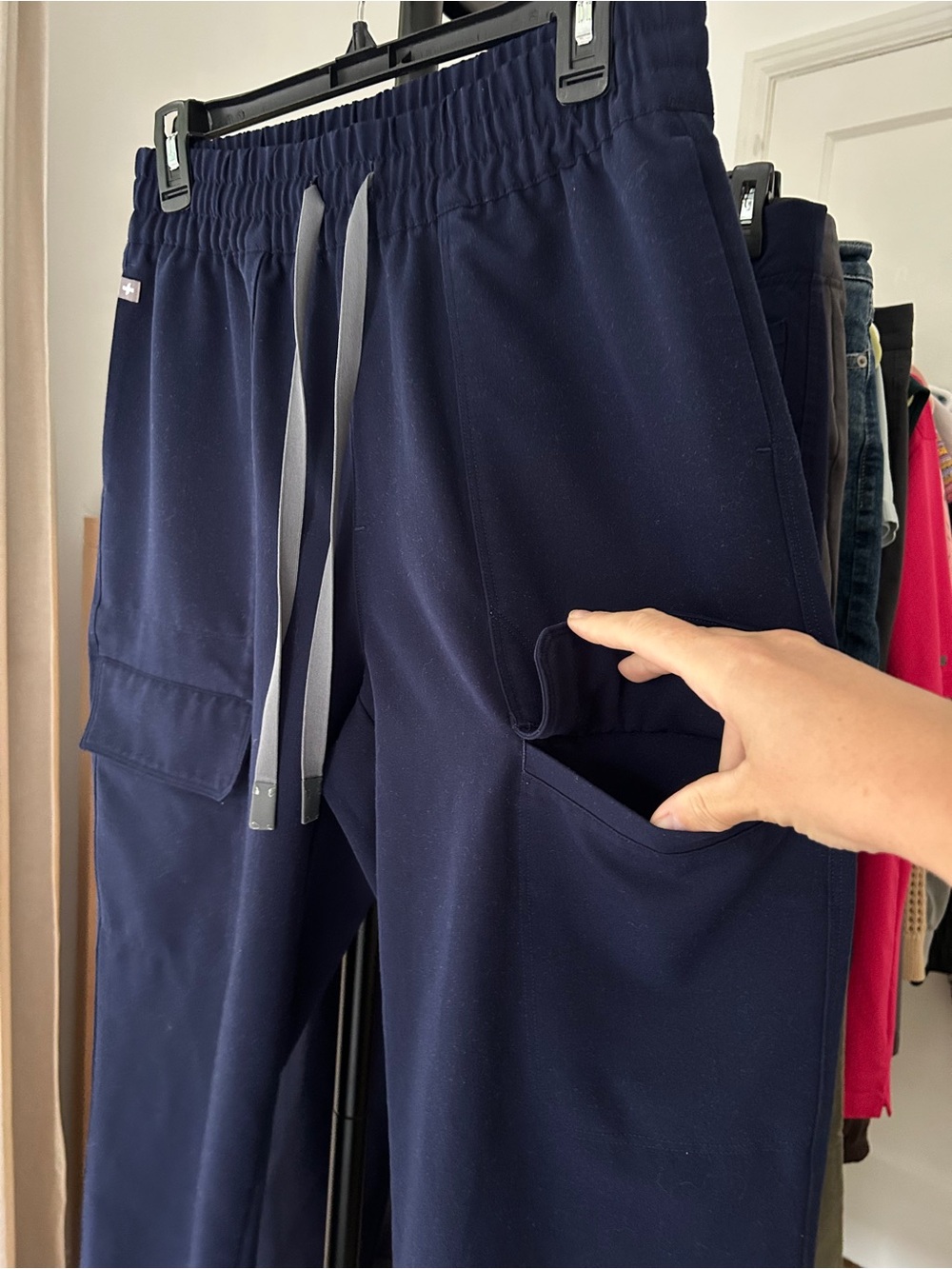 Figs High Waisted Scrub Pants. Size Medium. 29” inseam. Navy - Picture 6 of 7
